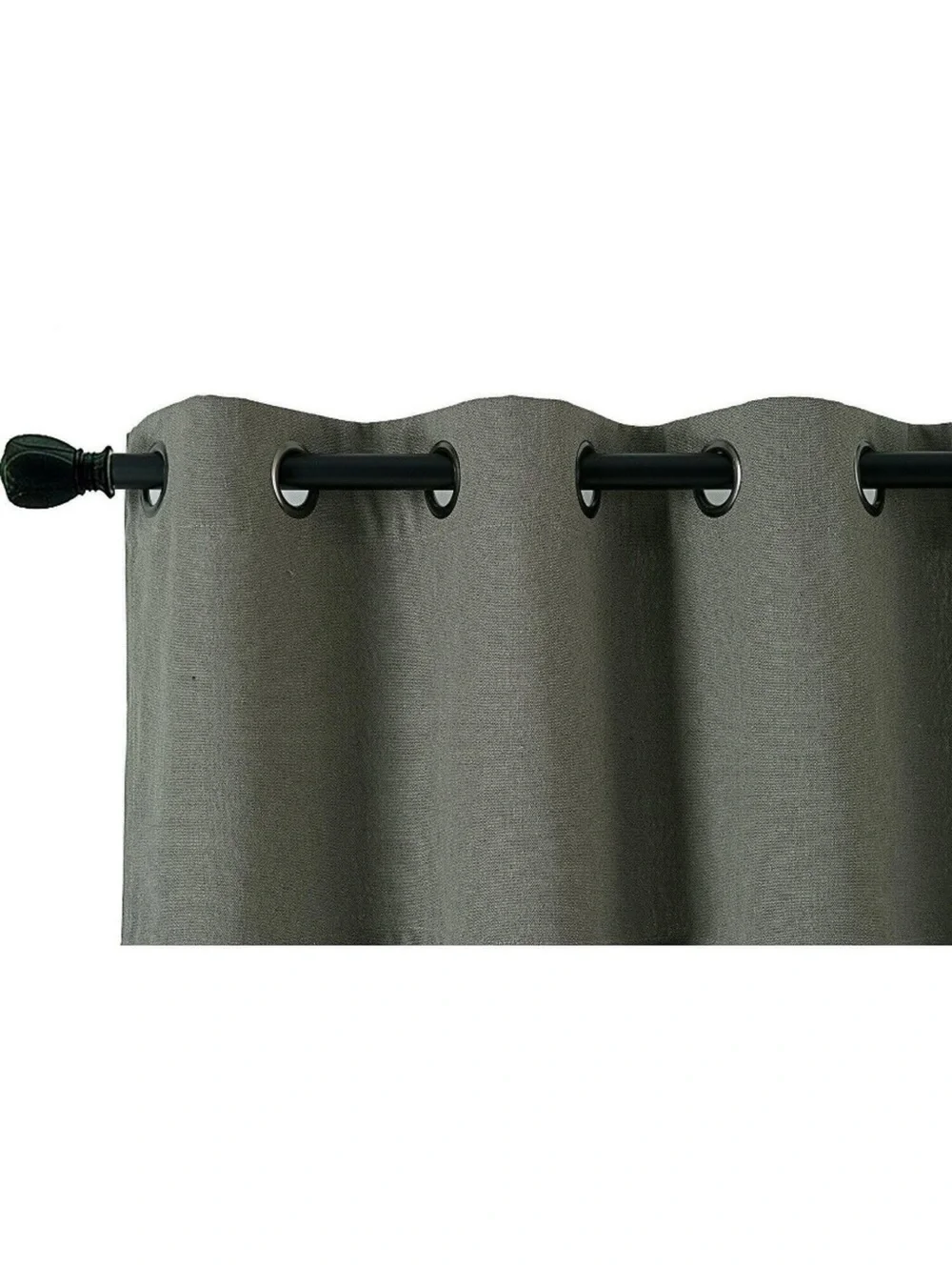 Set of 2/ new Kate Aurora Oversized Grommet Top Window Valances - Gray